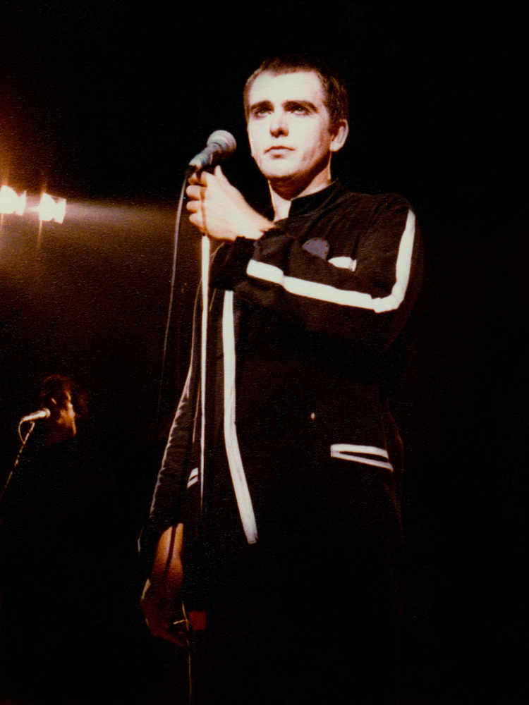 Peter Gabriel performing, 1980