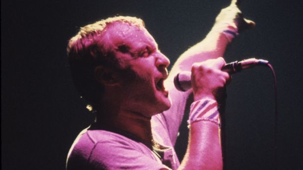 Phil Collins performing with Genesis, in 1981